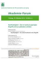 Akademie-Forum zum Thema Nachhaltigkeit – Freitag, 19.10.2012 Akademie-Forum zum Thema Nachhaltigkeit – Freitag, 19.10.2012