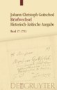 Aktuell erschienen: Band 17 des Gottsched-Briefwechsels Aktuell erschienen: Band 17 des Gottsched-Briefwechsels