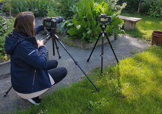 Wörterbuch-Film Bild 6 Dreharbeiten im Garten, Bild: SAW