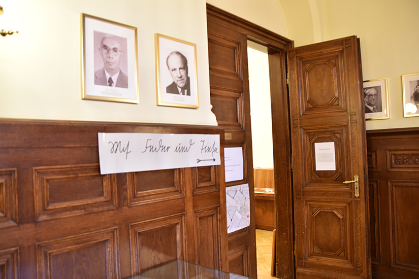 Im Erdgeschoss ging es in die historische Schreibstube des PROPYLÄEN-Projektes.