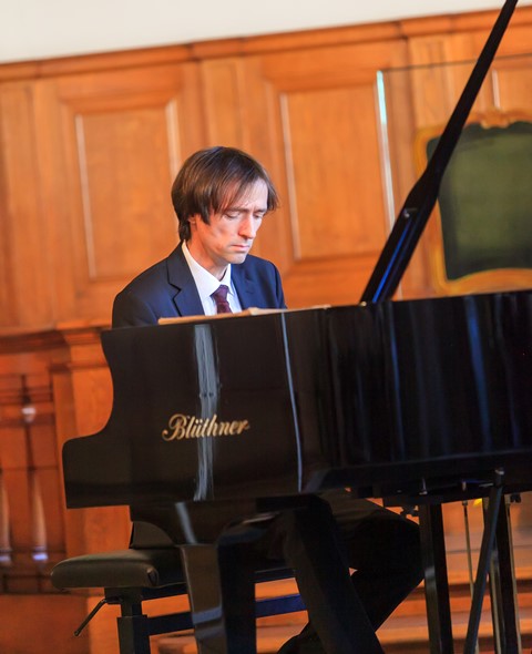 Musikalische Umrahmung: Universitätsmusikdirektor David Timm, Foto: Swen Reichhold