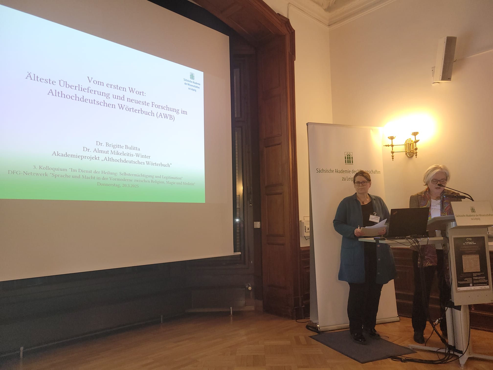 Präsentation des Projektes AWB mit Brigitte Bulitta und Almut Mikeleitis-Winter. Foto: Aletta Leipold