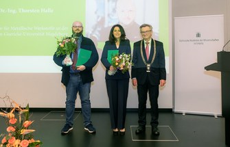 Aufnahme von Prof. Dr.-Ing. Thorsten Halle und Prof. Dr.-Ing. habil. Sanaz Mostaghim als Ordentliche Mitglieder in die Technikwissenschaftlichen Klasse der Akademie; Öffentliche Frühjahrssitzung 2022, Foto: Swen Reichhold