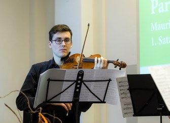 Musikalische Eröffnung durch das Parzival Quartett, Öffentliche Frühjahrssitzung 2022, Foto: Swen Reichhold