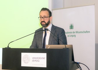 Grußwort des Staatsministers für Wissenschaft des Freistaates Sachsen Sebastian Gemkow; Öffentliche Frühjahrssitzung 2022, Foto: Swen Reichhold