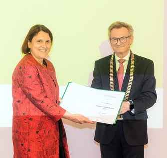 Prof. Dr. Claudia Felser, Preisträgerin der Wilhelm-Ostwald-Medaille; Öffentliche Frühjahrssitzung 2022, Foto: Swen Reichhold