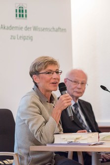 Akademie-Forum am 23.9.2015, Heike Schmoll, Hans Joachim Meyer; Foto: Christian Modla