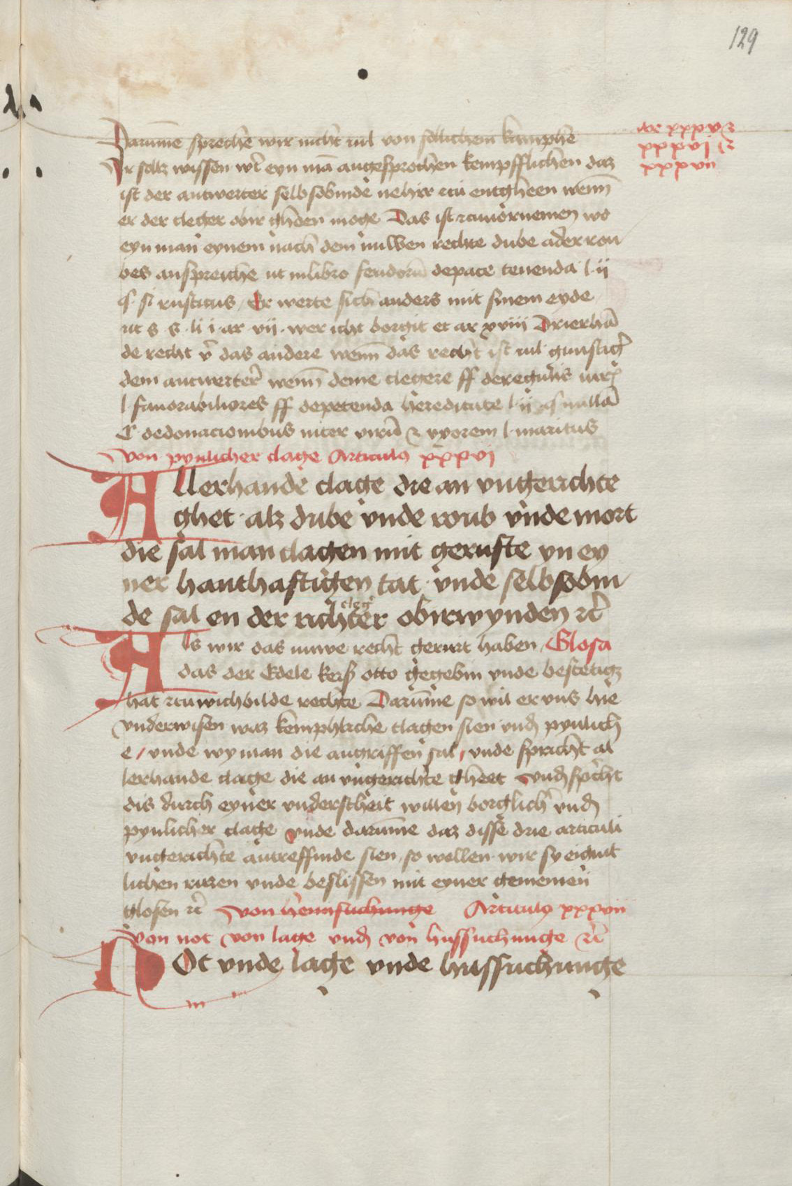 Berlin, Staatsbibliothek - Preußischer Kulturbesitz, Ms. germ. fol. 389, fol. 129r