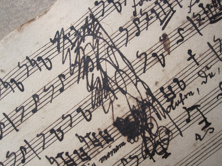 Ausschnitt Autograph von Georg Anton Benda (3,7 MB)