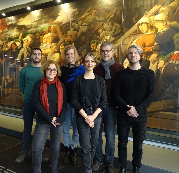 Von links: Leopold Mehlhose, Dr. Melanie Gruß, Philipp Sauer, Caroline Helm, Prof. Dr. Patrick Primavesi, Uwe Kretschmer